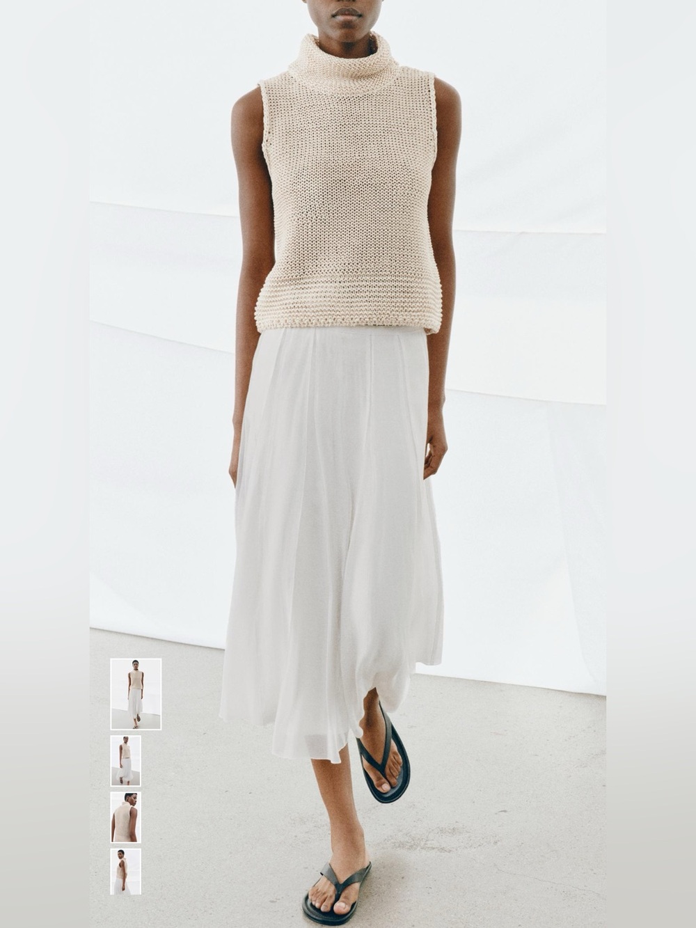 NWT Zara Chunky Knit Top - Picture 3 of 8